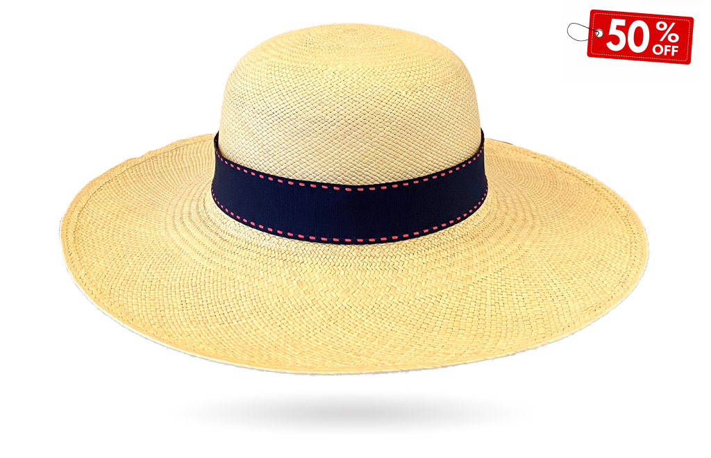 10CM BRIM PANAMA HAT 'SICILY' WITH ADJUSTABLE STRAP ON THE BACK LIMITE