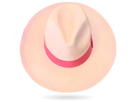 Pastel pink Panama Hat medium brim