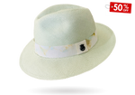 green pastel tie dye panama hat