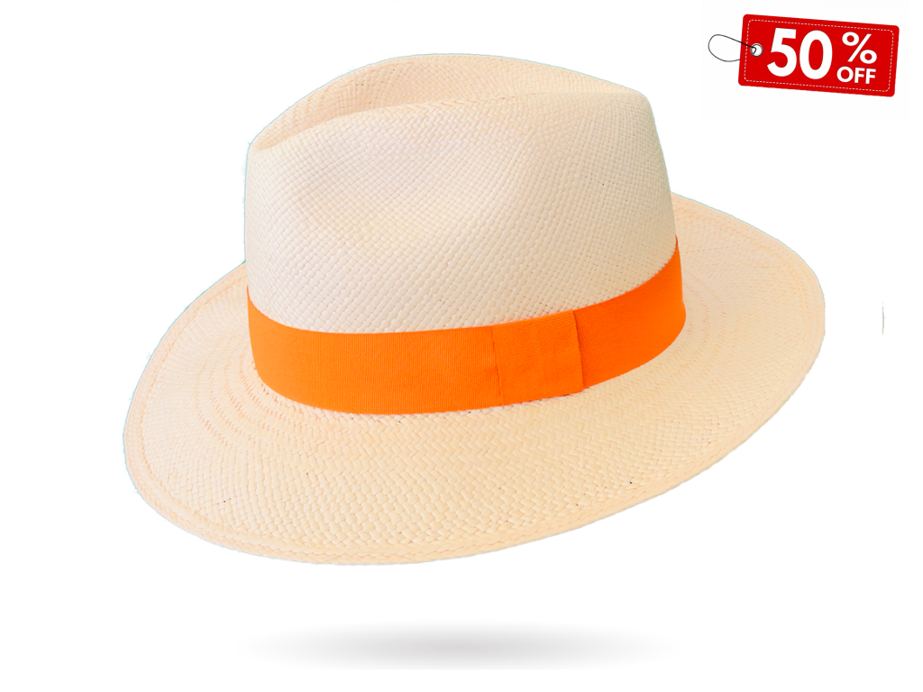 Pastel Peach Panama Hat