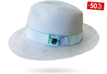 New! Superfine Brisa Tie Dye Baby Blue Fedora Panama Hat (Limited Edition) Panama Hat