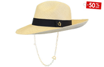 pierced and chained panama hat