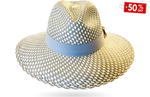 panama hat woman punteado pastel