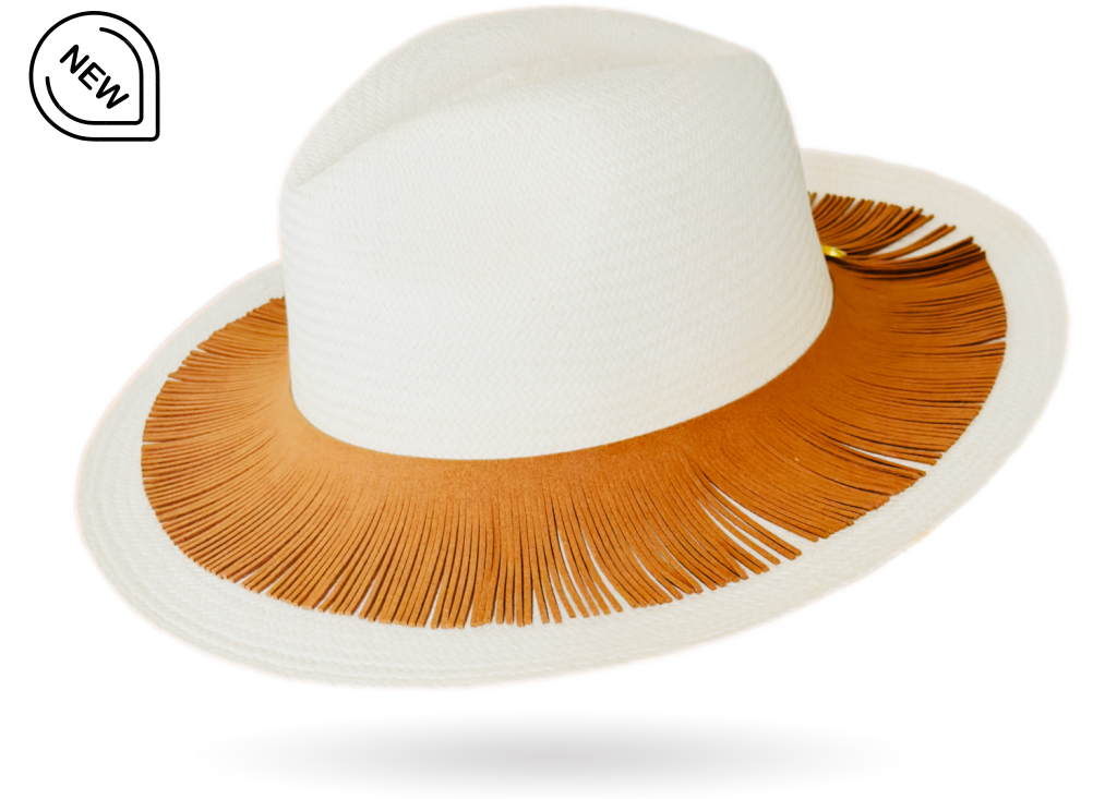 Fringed panama hat