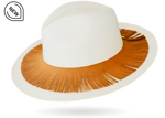 Fringed panama hat