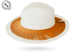 leather fringe hat