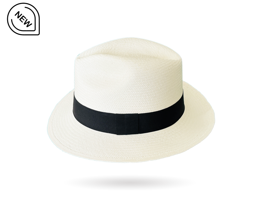 NEW! FINE PANAMA HAT 'DAPPER' WHITE FEDORA SHORT BRIM ROLLABLE