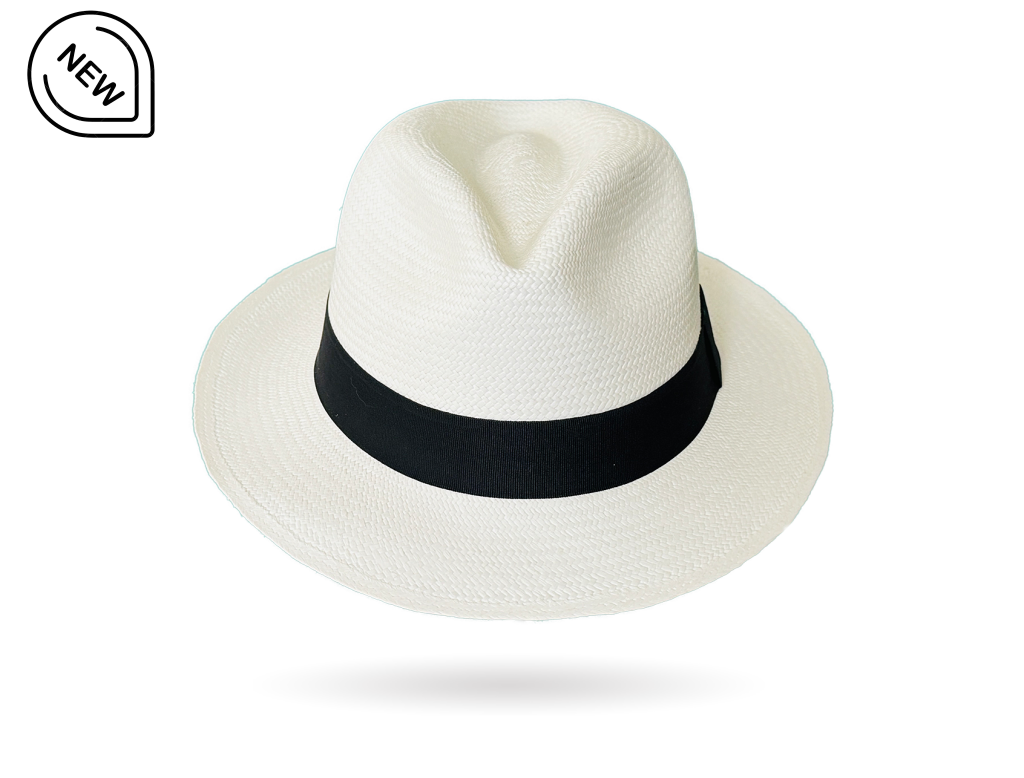 NEW! FINE PANAMA HAT 'DAPPER' WHITE FEDORA SHORT BRIM ROLLABLE