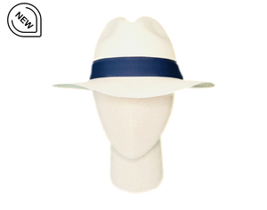 Navy band panama hat for men