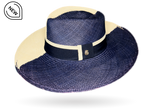 Panama Hat blue and cream