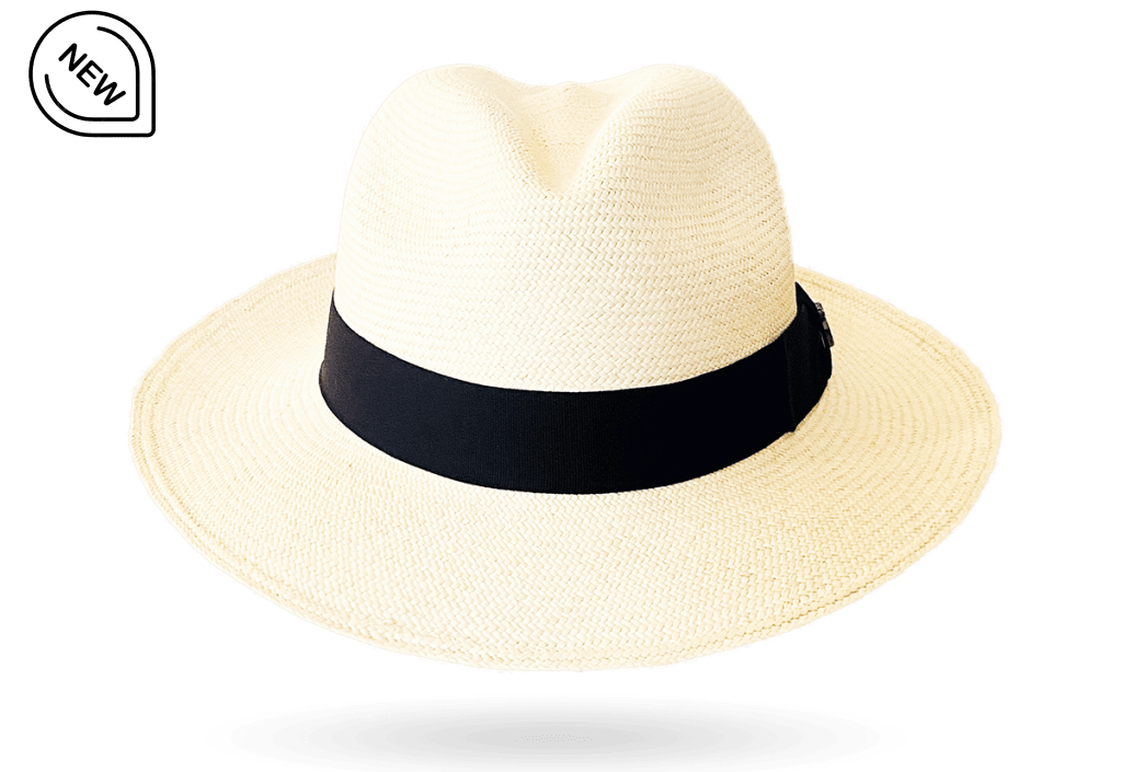 Superfino Women's and Men's Montecristi Panama Hats black badge Panama Hat