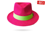 FUCHSIA STRAW HAT