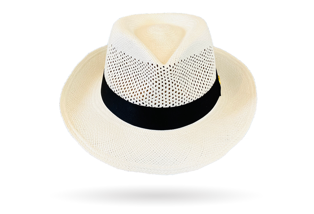 Classic TRILBY Golf Airway ESPINAL PANAMA HAT Vented Open Crown Straw ...